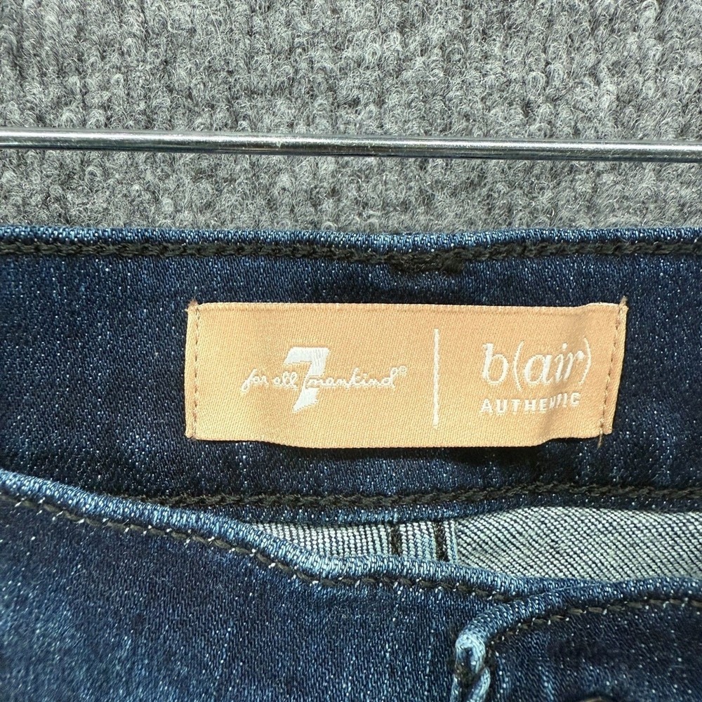7 for All Mankind Jeans Womens 31 Blue Bair Ankle Skinny Mid Rise Stretch Denim - Picture 5 of 11